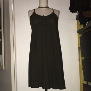 Urban Outfitters olive striped swing dress